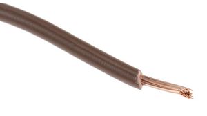 Stranded Wire PVC 1mm² Annealed Copper Brown H05V-K 100m